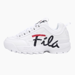 Fila Disrupter 2 Script - Miesten Urheilujalkineet - Valkoinen/Laivastonsininen/Punainen | FI-98799